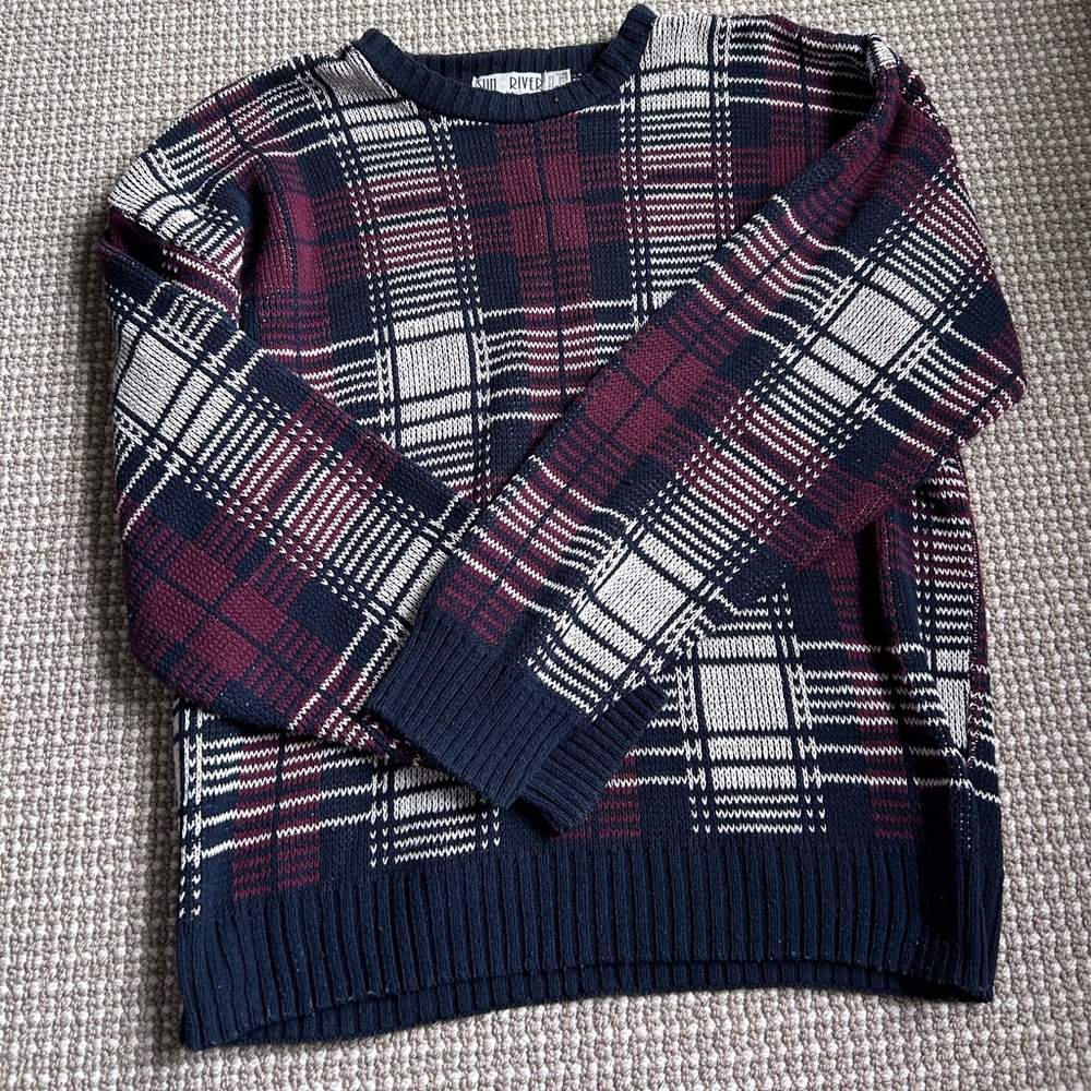🌙Vintage Plaid Sweater!